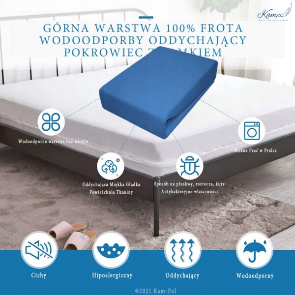 Wodoodporny pokrowiec NIEBIESKI Frota ZAME 180X210