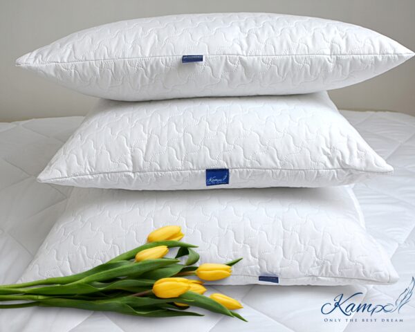 PODUSZKA 70x70 cm do Spania Antyalergiczna Premium DELUX Zamek Biała KamPOL - Image 2
