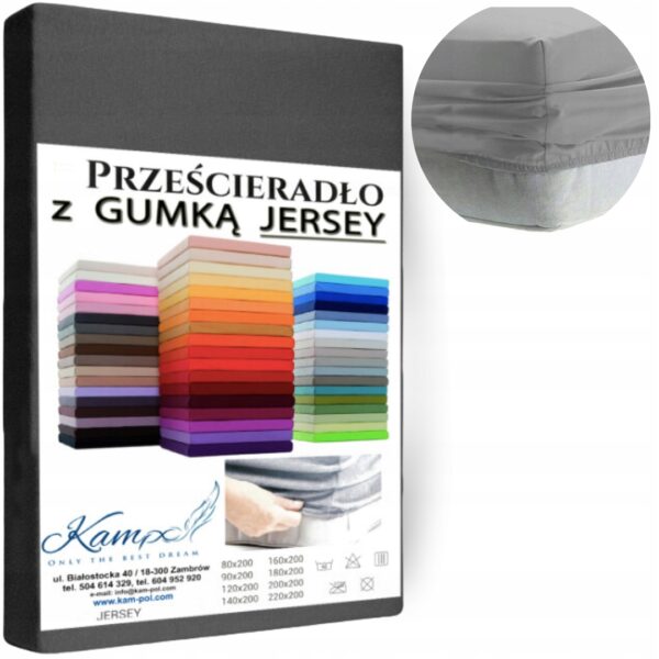 PRZEŚCIERADŁO JERSEY Z GUMKĄ BAWEŁNA 180x210 MIX KOLOR Wysoka Jakość