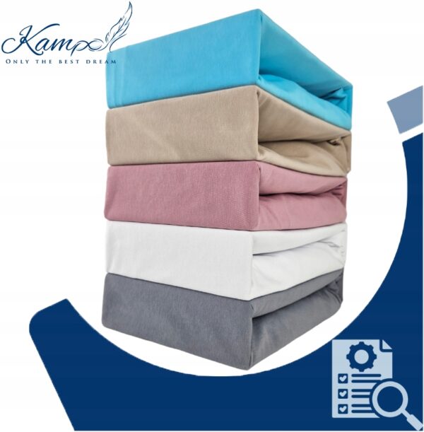PRZEŚCIERADŁO Z GUMKĄ 90x210 Jersey PREMIUM GRUBE Bawełna 100% MIX KOLORY - Image 4