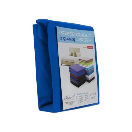 PRZEŚCIERADŁO KAM-POL Z GUMKĄ JERSEY VIP BOK 30CM NIEBIESKIE 60x70