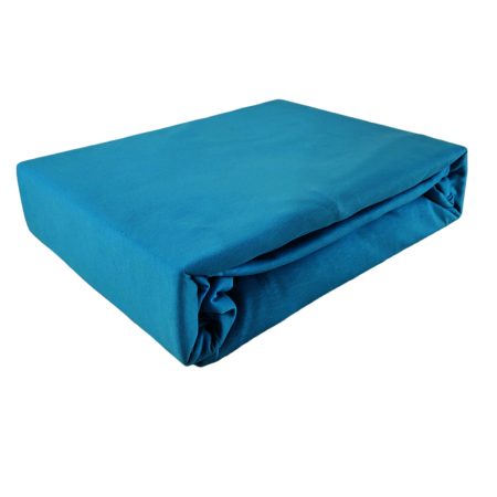 PRZEŚCIERADŁO Z GUMKĄ JERSEY BAWEŁNA PREMIUM NIEBIESKI 140x210