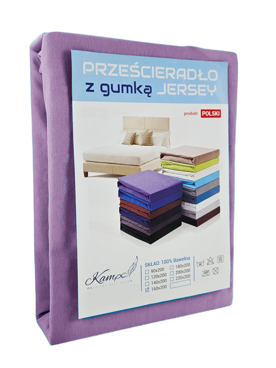 PRZEŚCIERADŁO Z GUMKĄ JERSEY BAWEŁNA PREMIUM WRZOS 70x200 - obrazek 6