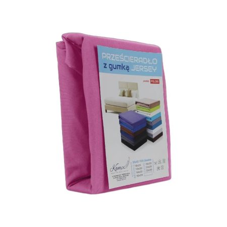 PRZEŚCIERADŁO KAM-POL Z GUMKĄ JERSEY VIP BOK 30CM BAWEŁNA PUDROWY RÓŻ 90x180