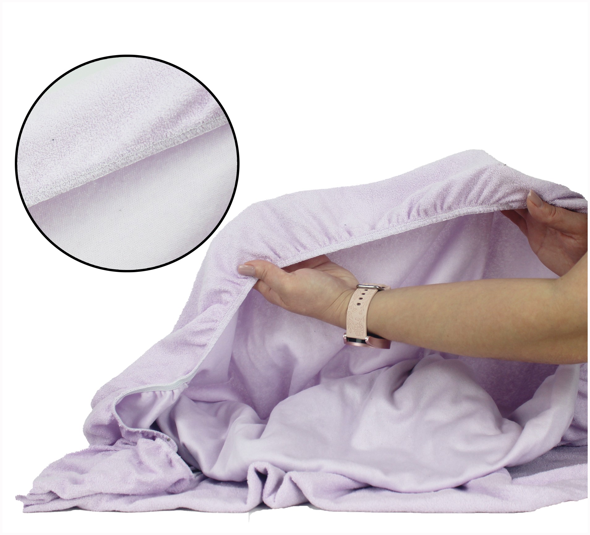 PRZEŚCIERADŁO KAM-POL Z GUMKĄ JERSEY NIEBIESKI CIEMNY 200x200 - obrazek 3