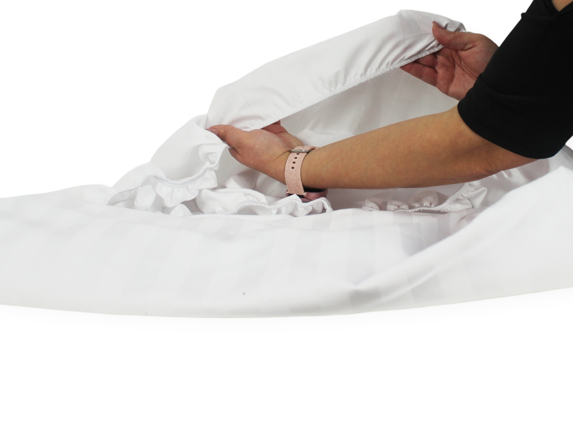 PRZEŚCIERADŁO KAM-POL Z GUMKĄ HOTELOWE ADAMASZEK PASEK 1 CM 150x240 - obrazek 8