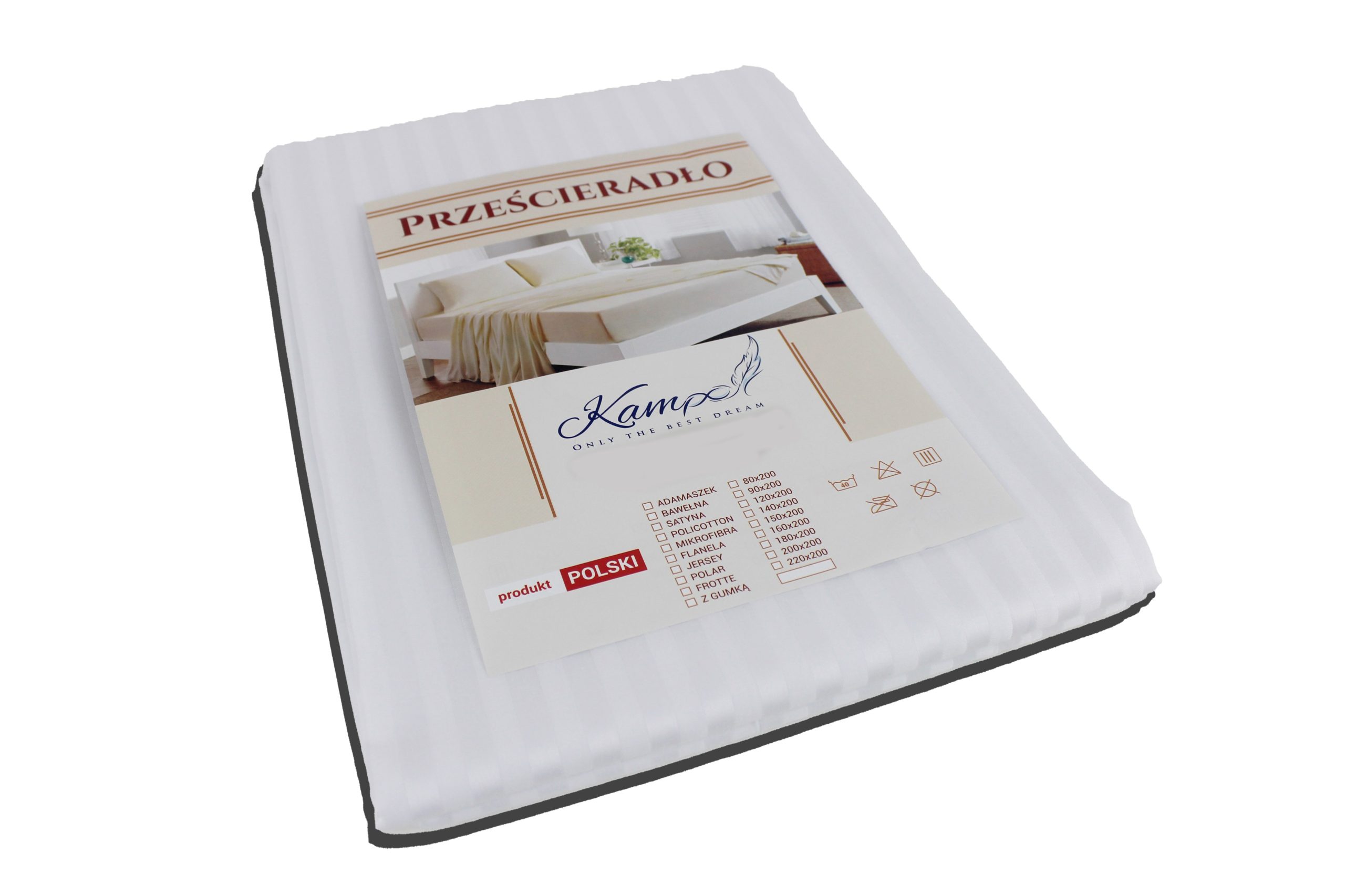 PRZEŚCIERADŁO KAM-POL TRADYCYJNE HOTELOWE PASEK 1CM 70x140 - obrazek 6