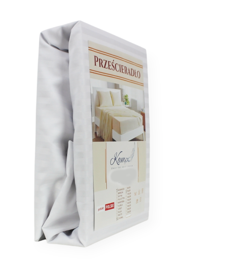PRZEŚCIERADŁO KAM-POL Z GUMKĄ HOTELOWE ADAMASZEK PASEK 1 CM 160x260 - obrazek 9
