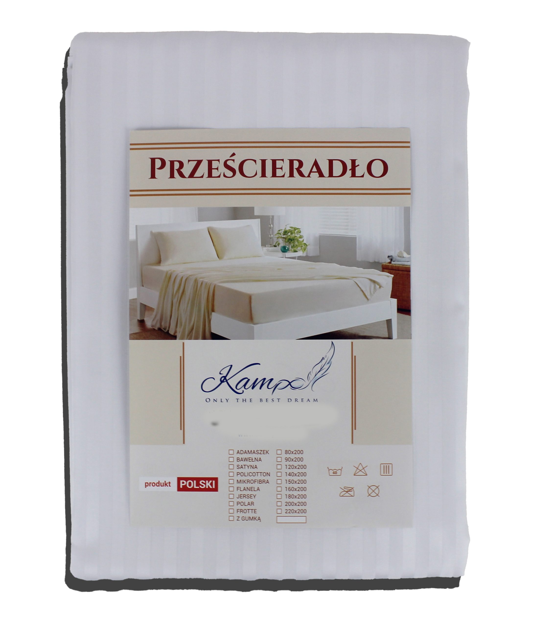 PRZEŚCIERADŁO KAM-POL TRADYCYJNE HOTELOWE PASEK 1CM 70x140 - obrazek 5